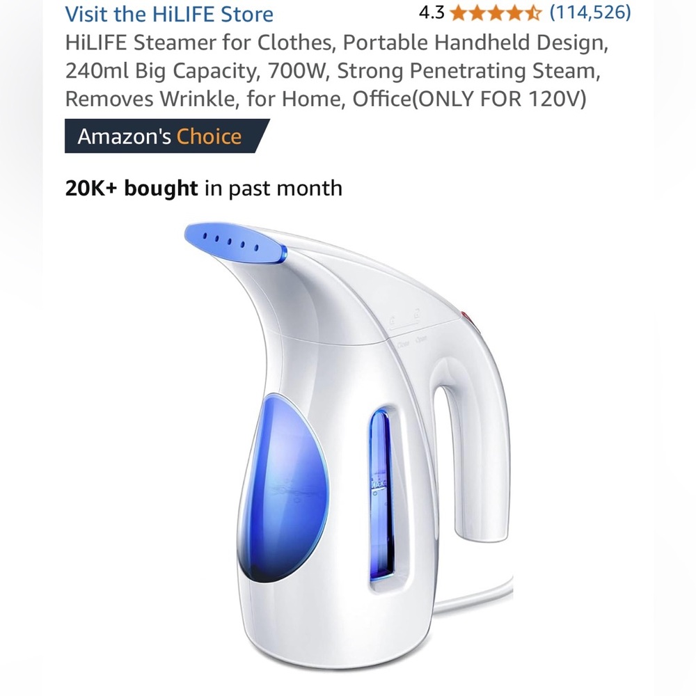 Steamer for clothes